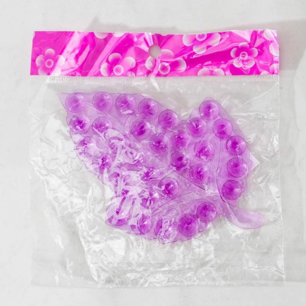 Мини-коврик для ванны «Кленовый лист», 9×13,5 см., цвет МИКС