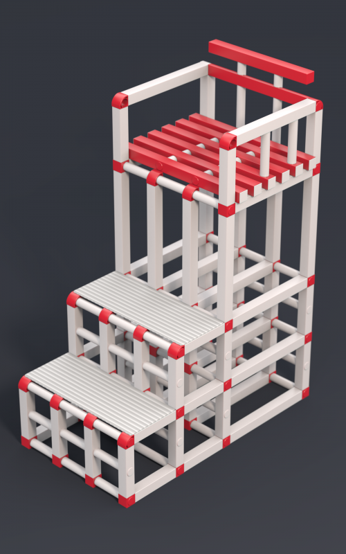 Стул судейский, тренерский Дельта фитнес 700х1000х1500 мм.
