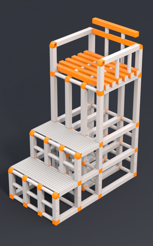 Стул судейский, тренерский Дельта фитнес 700х1000х1500 мм.