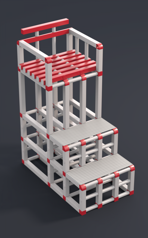Стул судейский, тренерский Дельта фитнес 700х1000х1500 мм.