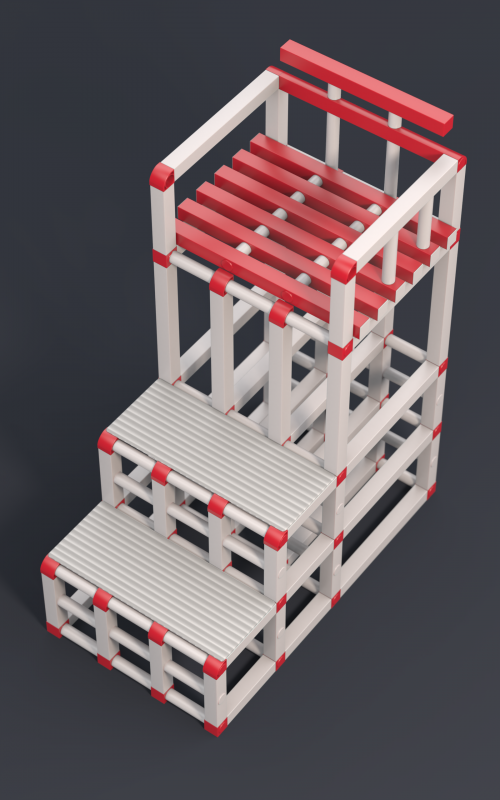 Стул судейский, тренерский Дельта фитнес 700х1000х1500 мм.