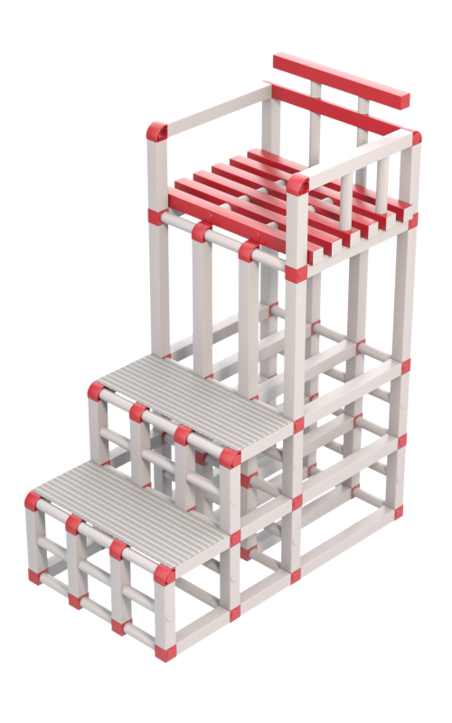 Стул судейский, тренерский Дельта фитнес 700х1000х1500 мм.