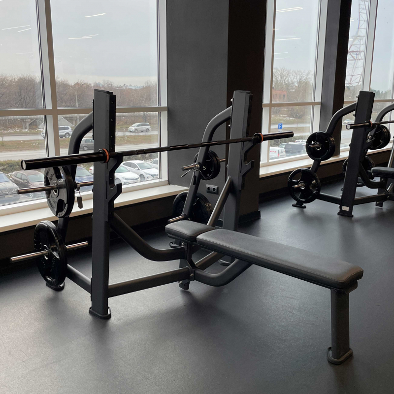 Скамья-стойка для жима штанги лежа E7043 DHZ Fitness