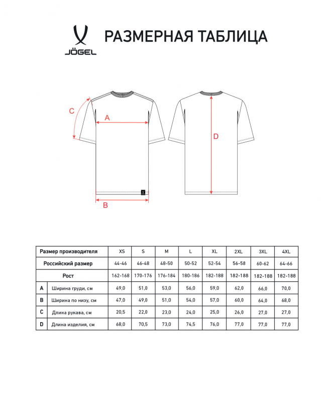Футболка ESSENTIAL Core Tee, серый меланж, размер S, Jögel ЦБ-00004705