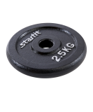 Диск чугунный BB-204 2,5 кг, d=26 мм, черный, Starfit