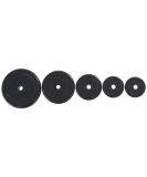 Диск обрезиненный BB-202 d=26 мм, стальная втулка, черный, 1.25 кг, Starfit УТ-00018804