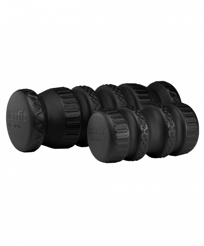 Ролик массажный FA-526, PU, средняя жесткость, 30x10 см, черный, Starfit ЦБ-00002556