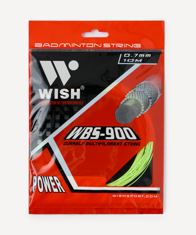 Струна для бадминтона String WBS-900, желто-зеленый, Wish ЦБ-00004414
