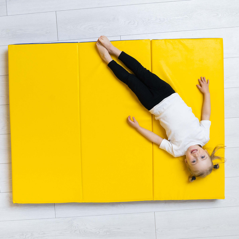 Мат (мягкий щит) Romana 1000*1500*60, в 3 сложения (желтый)