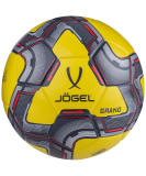 Мяч футбольный Grand №5, желтый/серый/красный, Jögel ЦБ-00002658