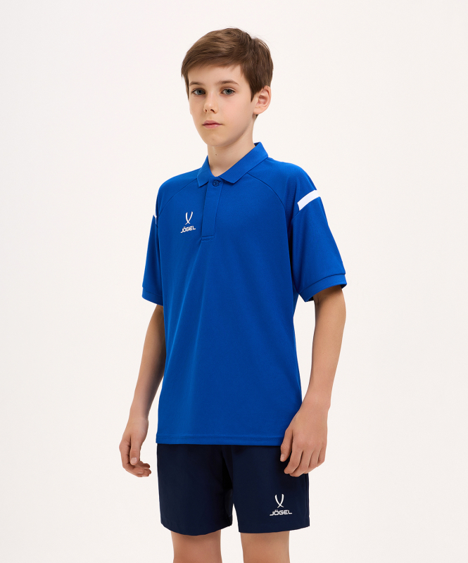 Поло CAMP 2 Poly Polo, синий, детский, размер YL, JÖGEL ЦБ-00005720