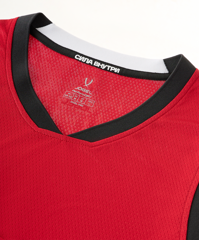 Майка баскетбольная JÖGEL DIVISION PerFormDRY Jersey R2, красный, размер M ЦБ-00006821