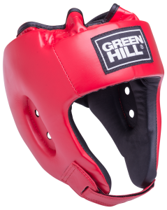 Шлем открытый Alfa HGA-4014, кожзам, красный, Green Hill