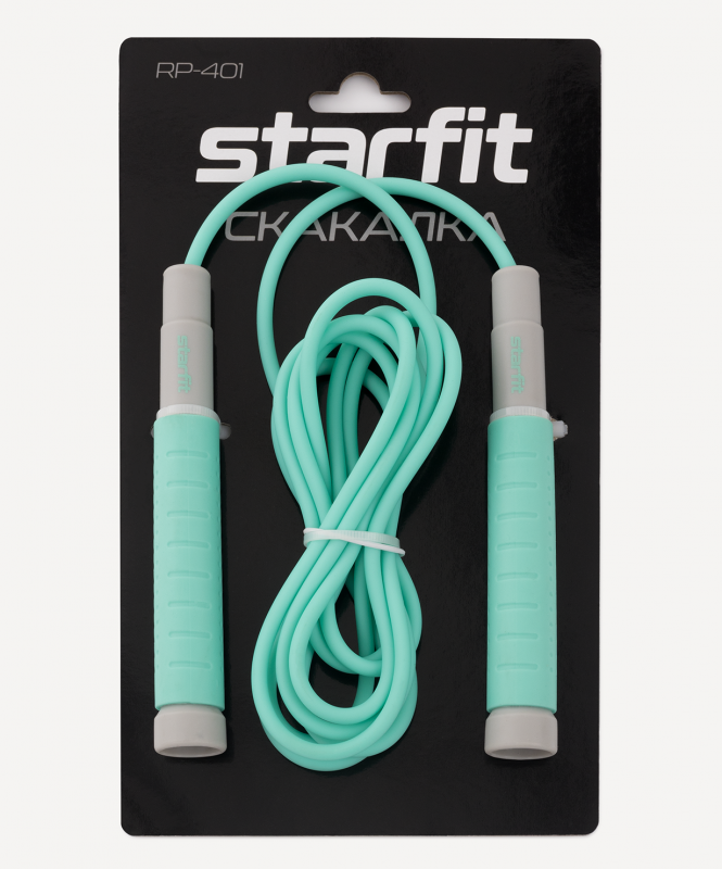 Скакалка RP-401, c силиконовыми ручками, 3 м, мятный, Starfit ЦБ-00002557