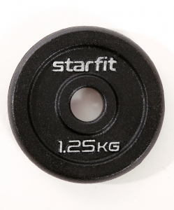 Диск чугунный BB-204 1,25 кг, d=26 мм, черный, Starfit
