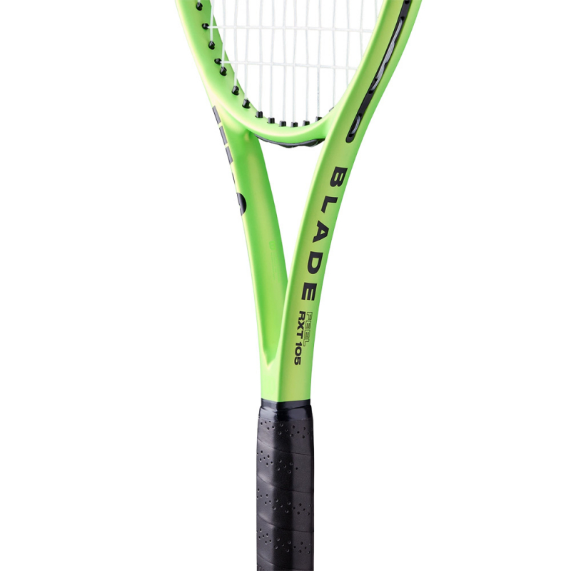 Ракетка б/т Wilson Blade Feel 105, арт.WR197710U2, для любителей, графит, со струнами, зеленый