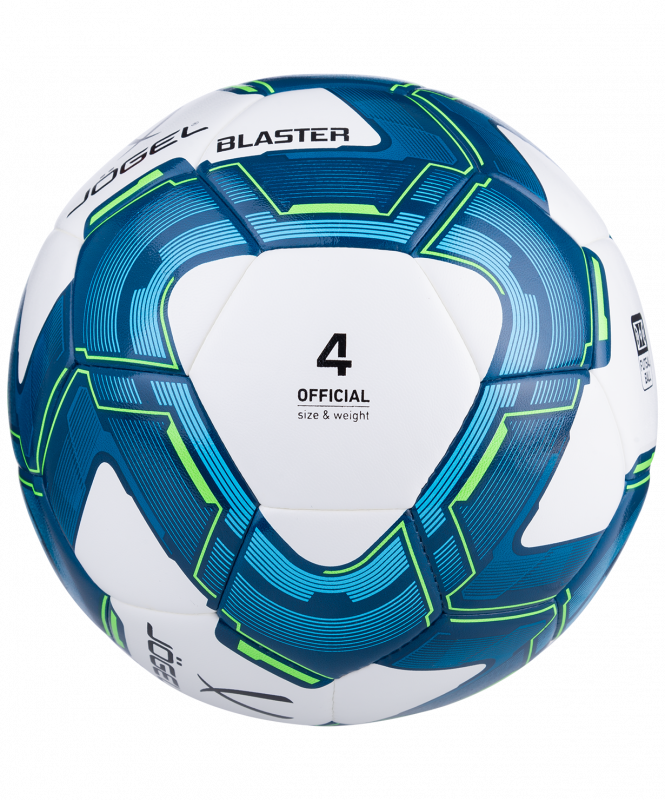 Мяч футзальный Blaster №4, белый/синий/голубой, размер 4, Jögel УТ-00017614
