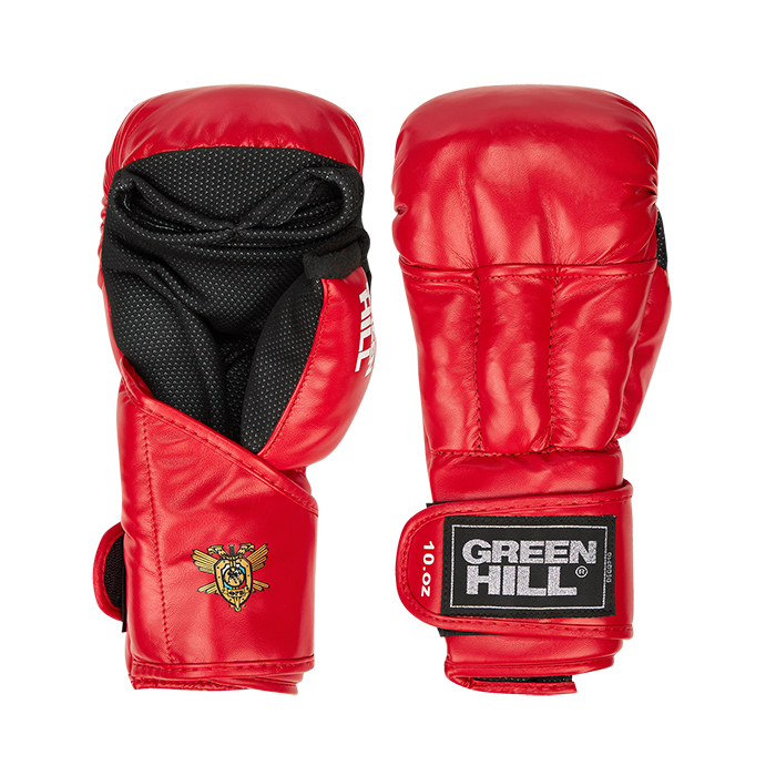 Перчатки для рукопашного боя красные OFRB Approved Green Hill PG-2047F 10oz