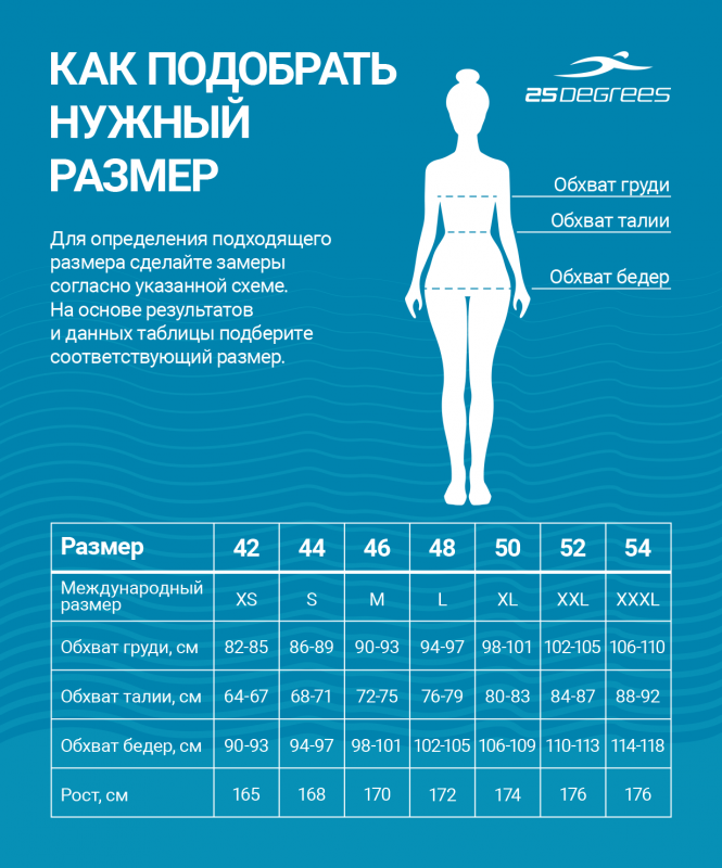 Купальник для плавания 25DEGREES Zip Black, полиамид, размер 48 ЦБ-00008800