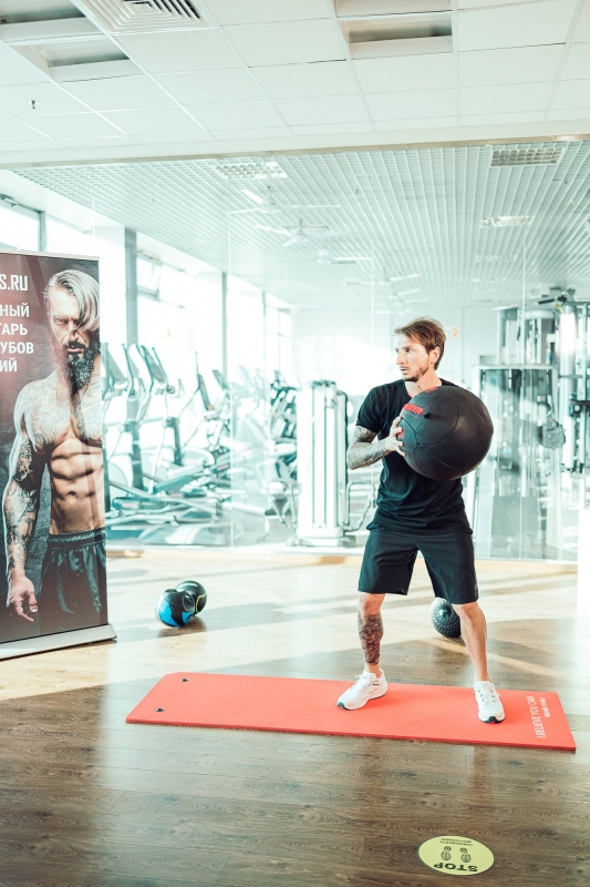 Тренировочный мяч Wall Ball Deluxe 5 кг Original FitTools FT-DWB-5