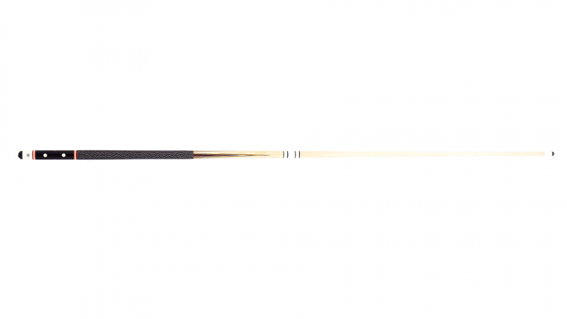 Двухсоставной бильярдный кий для русской пирамиды Classic "W-6040" (черный) с оплеткой