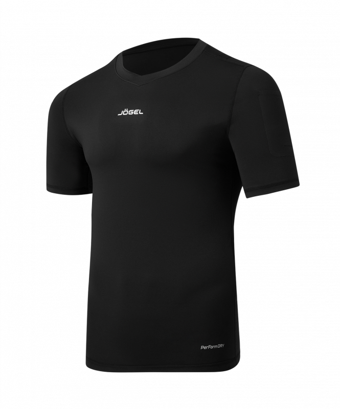 Футболка компрессионная судейская PerFormDRY Referee Baselayer Tee SS, черный, размер XXL, JÖGEL ЦБ-00002994