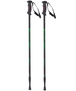Скандинавские палки Oxygen, 77-135 см, 2-секционные, черный/зеленый, Berger