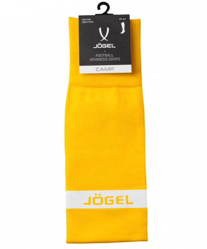 Гетры футбольные CAMP ADVANCED SOCKS, желтый/белый, размер 35-38, Jögel УТ-00021452