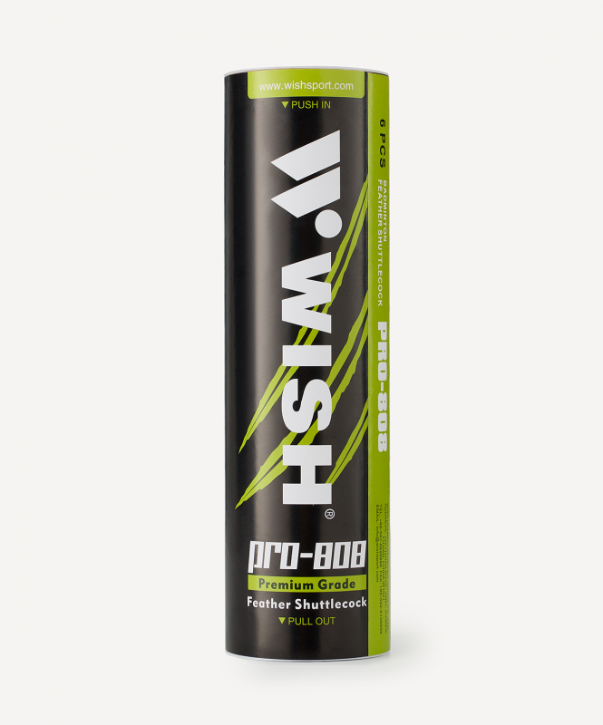 Набор воланов для бадминтона WISH S-808, перо, 6 штук ЦБ-00008286