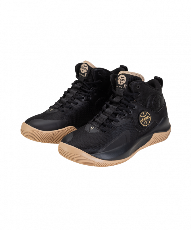 Кроссовки баскетбольные Launch MID, Black/gold, размер 45, JÖGEL ЦБ-00003479
