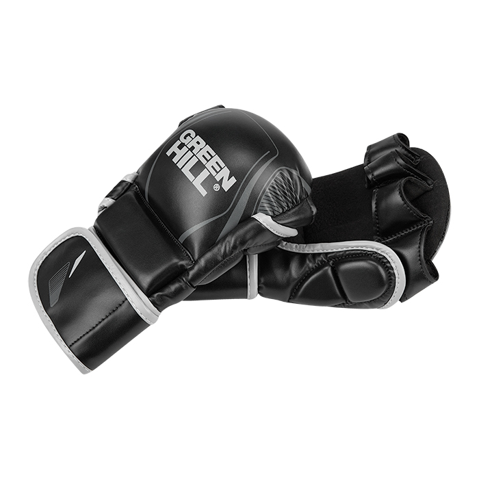 Гибридные перчатки для MMA черно-серые Green Hill MMI-603GH L