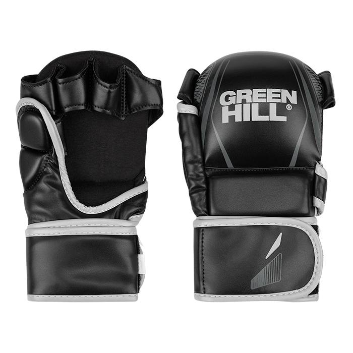 Гибридные перчатки для MMA черно-серые Green Hill MMI-603GH L