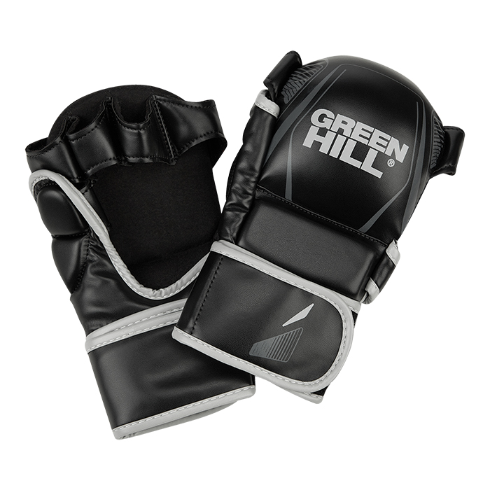 Гибридные перчатки для MMA черно-серые Green Hill MMI-603GH L