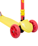 Самокат 3-колесный Bunny, 135/90 мм, желтый/красный, Ridex