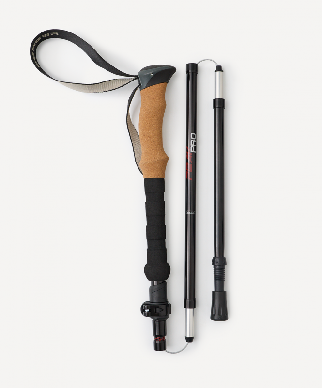 Треккинговые палки BERGER Hiking Peak Pro, 120-135 см, 5-секционные, черный/красный, размер Б/Р ЦБ-00008752