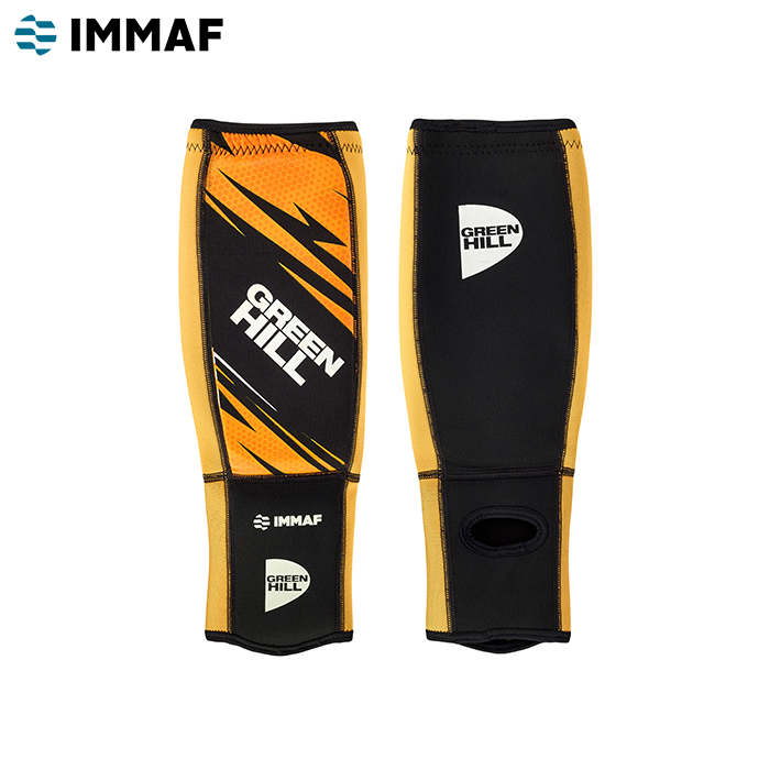 Защита голень-стопа IMMAF approved золотистая Green Hill SIP-2502i M