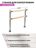 Напольный двухуровневый балетный станок Элегант HOME (Серебристый "Бриллиант" (RAL 9007 Г)) STECTER 520