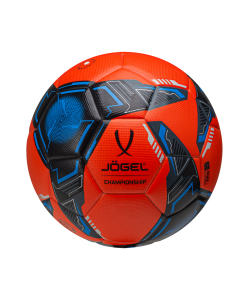 Мяч футбольный JÖGEL Championship №5, оранжевый/синий/черный, размер 5 ЦБ-00002628