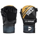 Перчатки MMA IMMAF approved черно-золотистые Green Hill MMI-602 XXXL