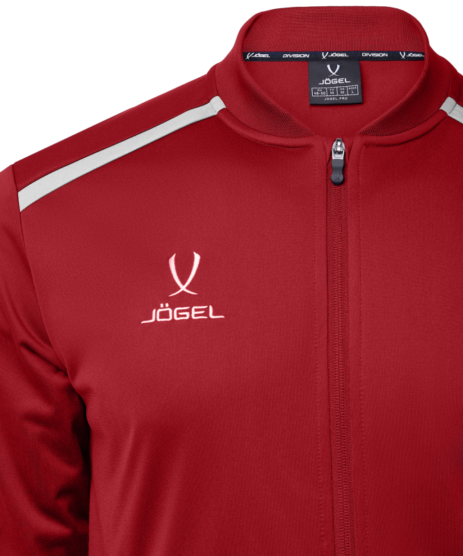 Олимпийка DIVISION PerFormDRY Pre-match Knit Jacket, красный, детский, Jögel