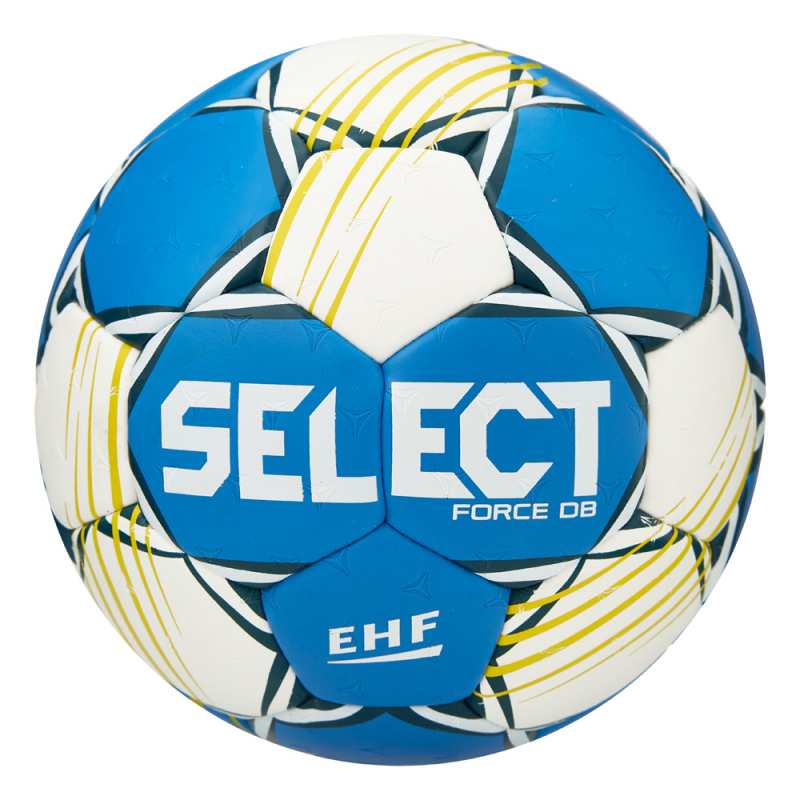 Мяч ганд. SELECT HB FORCE DB V25, 1621854205, Junior (р.2), EHF Appr, ПУ, гибр.сш., сине-белый