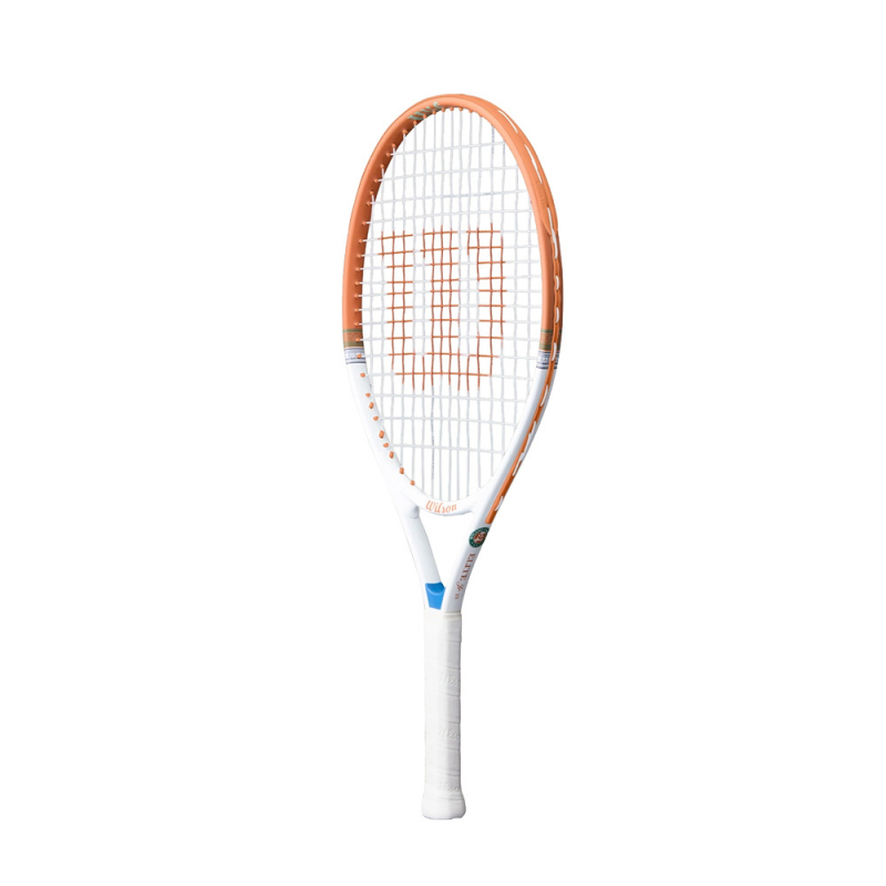 Ракетка б/т Wilson Roland Garros Elite 21, WR193610H, для дет.5-6лет, алюм., со струн, оранжево-белый