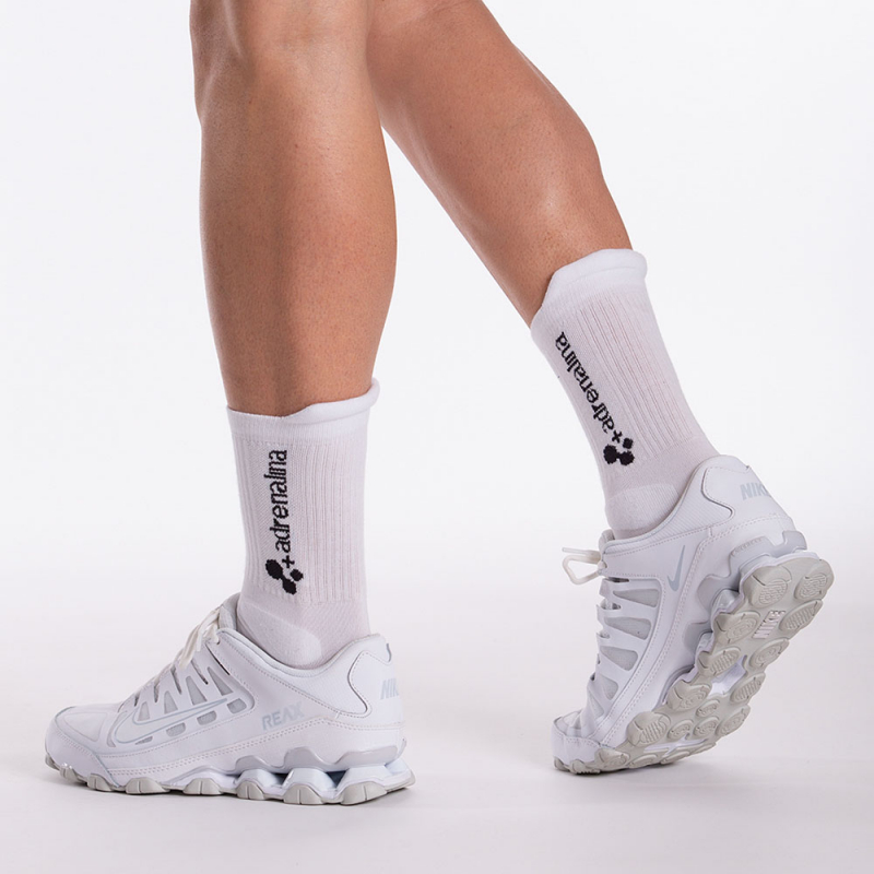 Носки волейб. +ADRENALINA Best 2300-021-S, размер S, хлопок, полиамид, эластан, белый