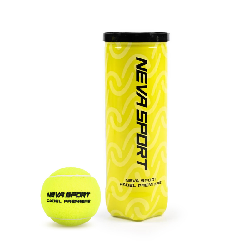 Мяч для падела NS Padel Premier, 502101, уп.3 шт, сукно, нат.резина, желтый