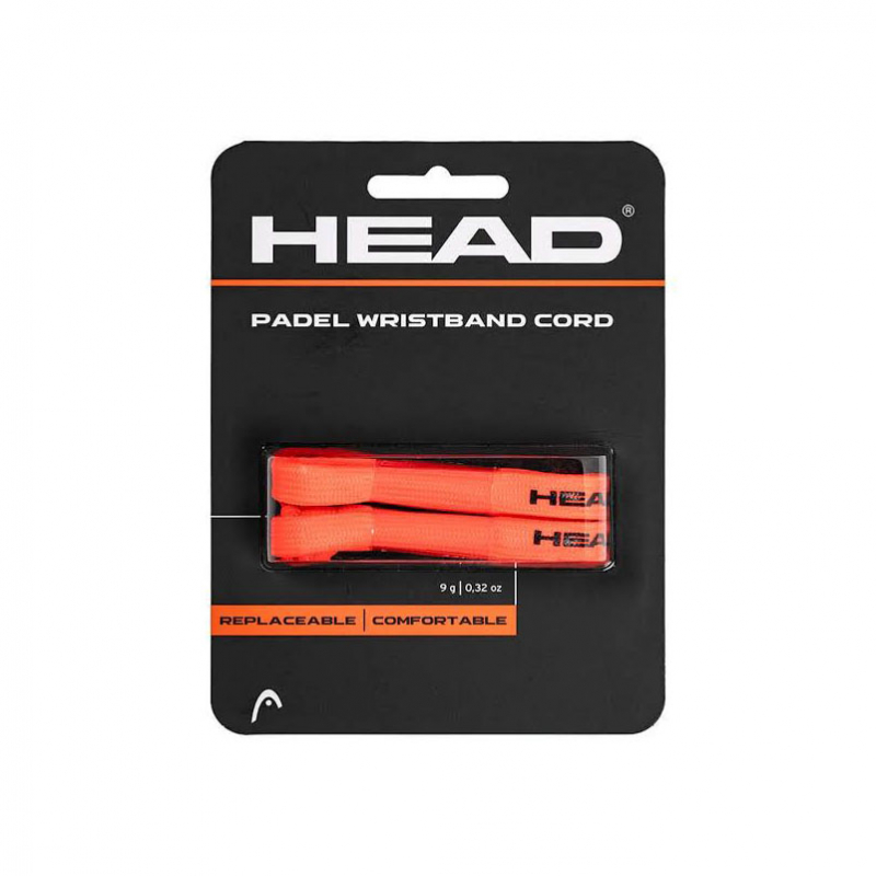 Шнурок для падел-ракетки Head Replaceable Padel Cord, 288066-SO, 2шт в упаковке, полиэстер, оранжевый