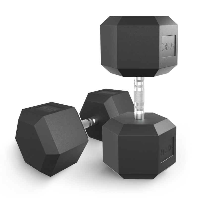 Гантель гексагональная UNIX Fit обрезиненная 47.5 кг / шт DBHEX47_5
