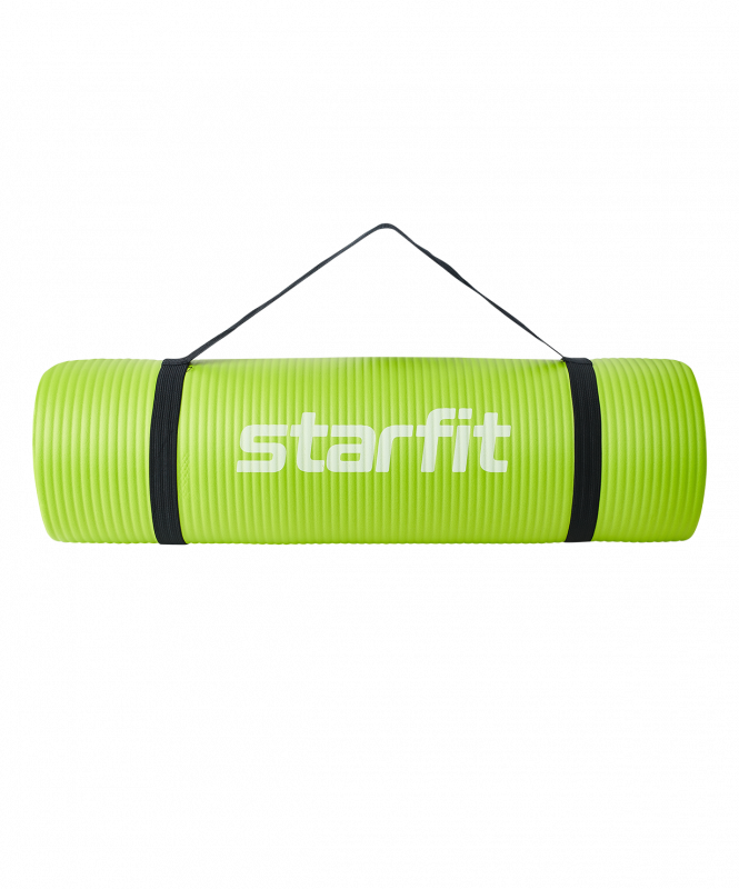 Коврик для йоги и фитнеса FM-301, NBR, 183x61x1.0 см, лаймовый, Starfit ЦБ-00002281