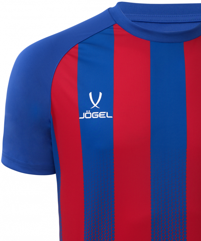 Футболка игровая Camp Striped Jersey, красный/синий, детский, размер YS, Jögel УТ-00020566