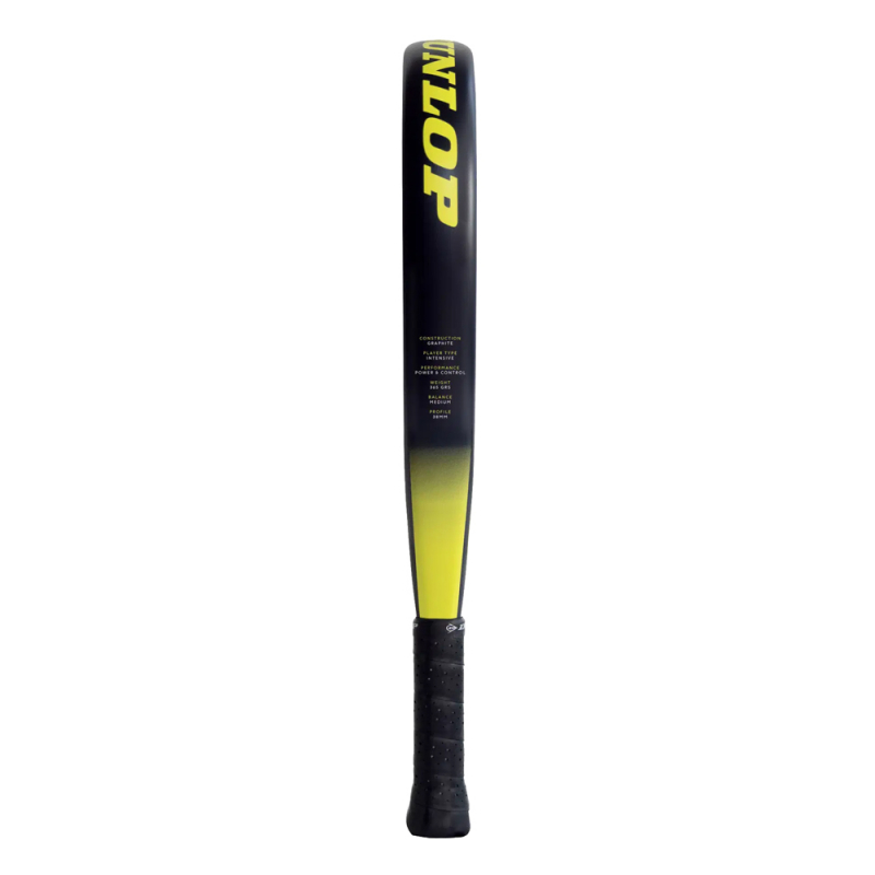 Ракетка для падела Dunlop Tristorm Pro, 10359946, для опытных игроков, графит, черно-желтый