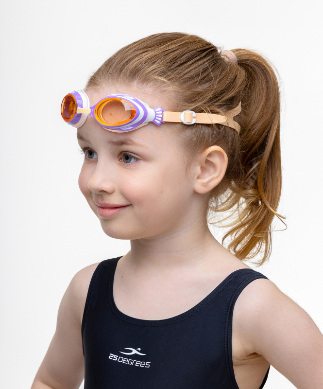 Очки для плавания 25DEGREES Poseidon Lilac/Peach, детский, размер Б/Р ЦБ-00002891